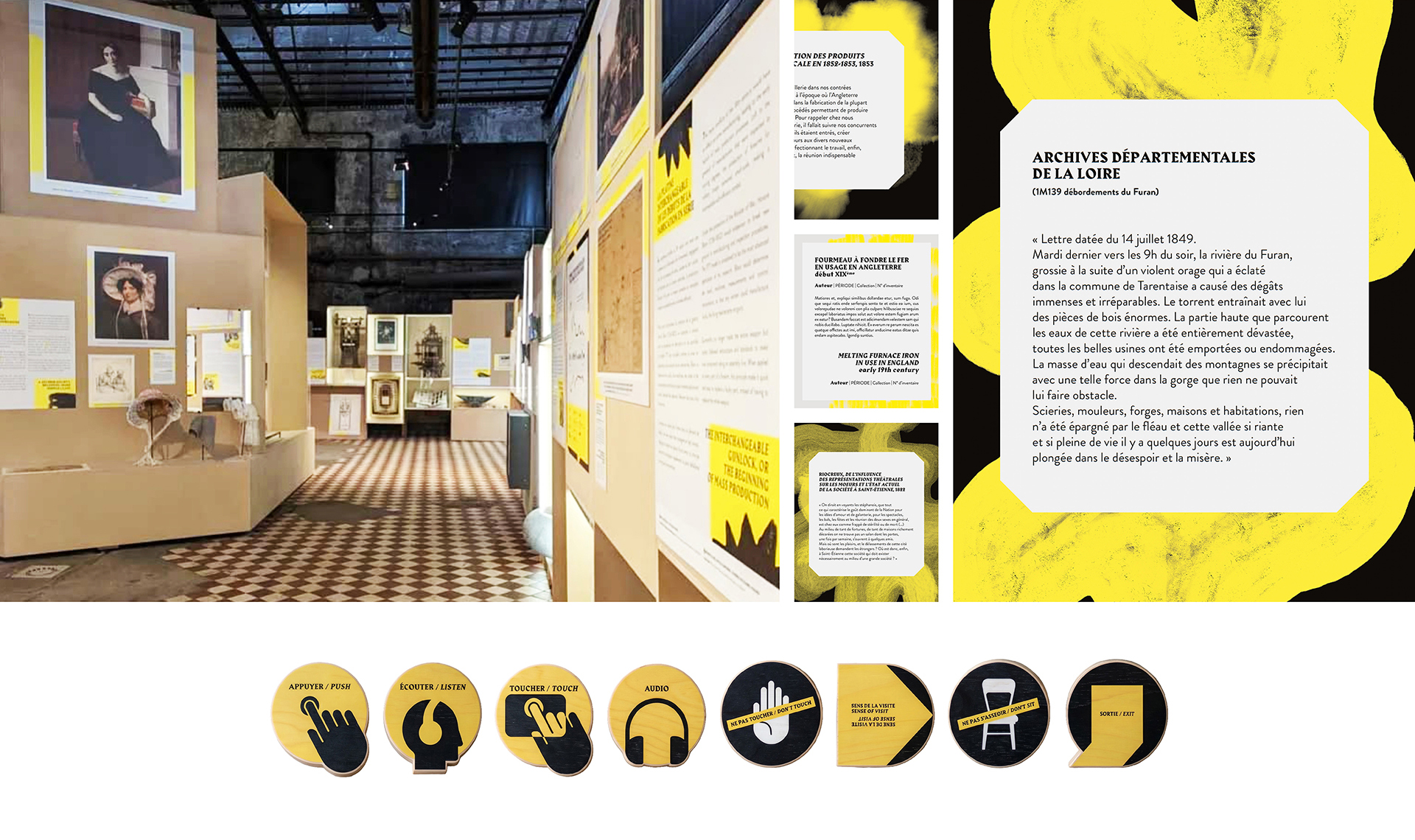 RÉVOLUTION INDUSTRIELLE — Scénographie, Direction artistique de l’exposition (scénographes Atelier 1:1) — Musée de la mine & Couriot - Saint-Étienne
