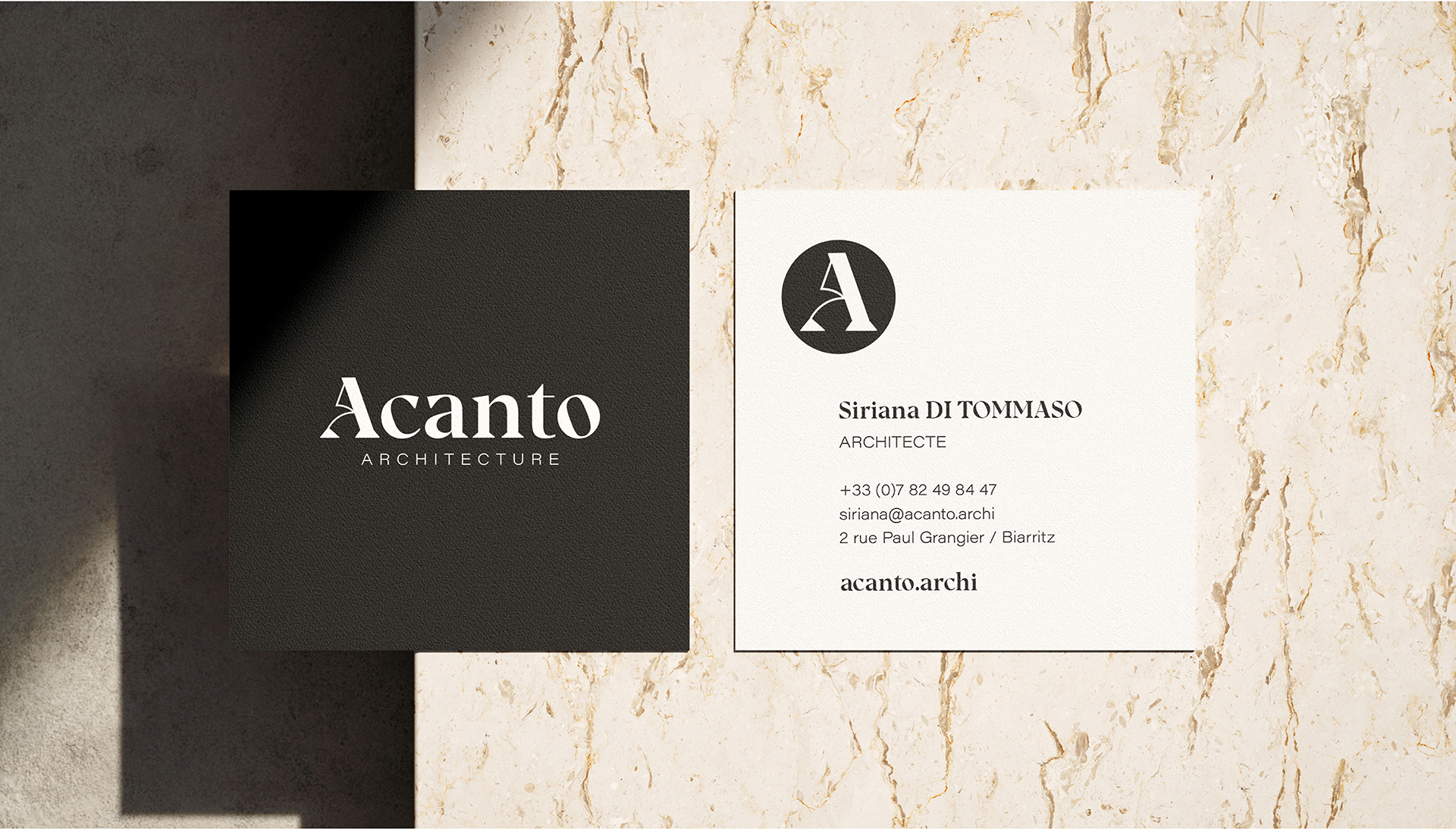 ACANTO — Branding, Identité visuelle — Atelier d’architecture - Biarritz